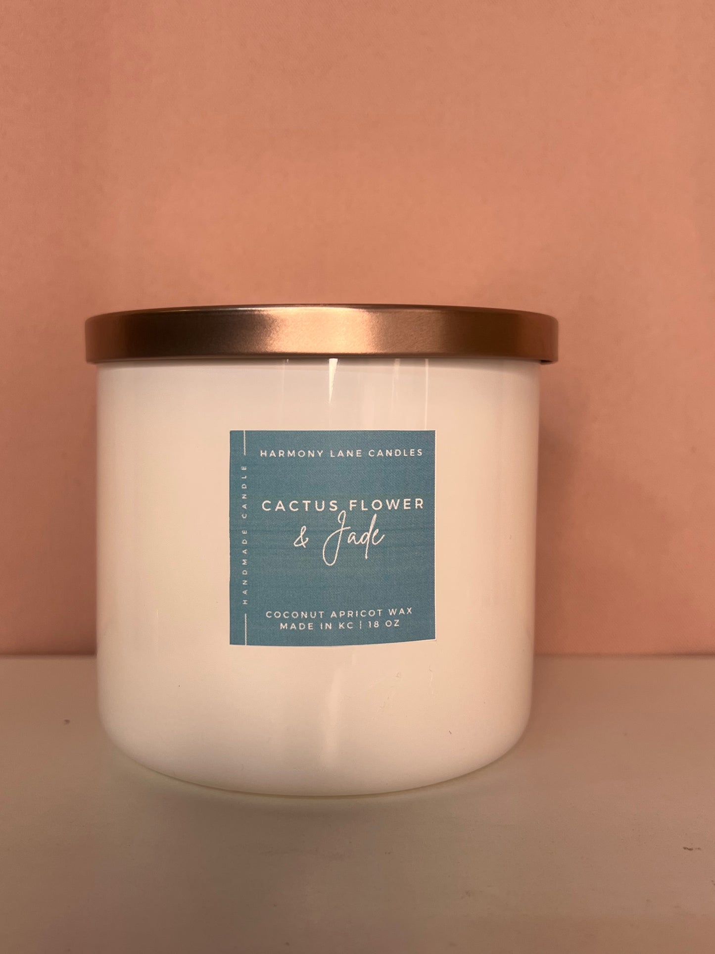 18 oz double wicked Cactus Flower & Jade Scented Candle