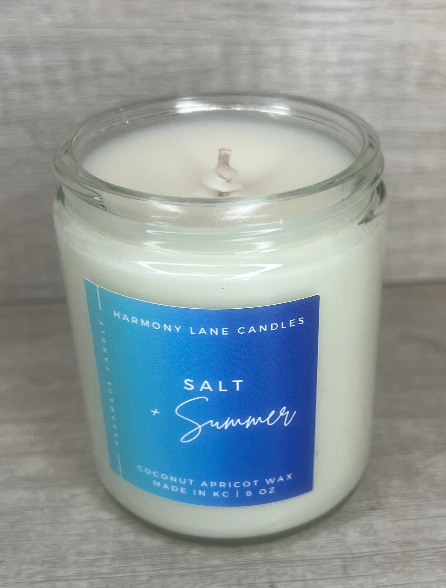 8 oz Salt + Summer Scented Candle