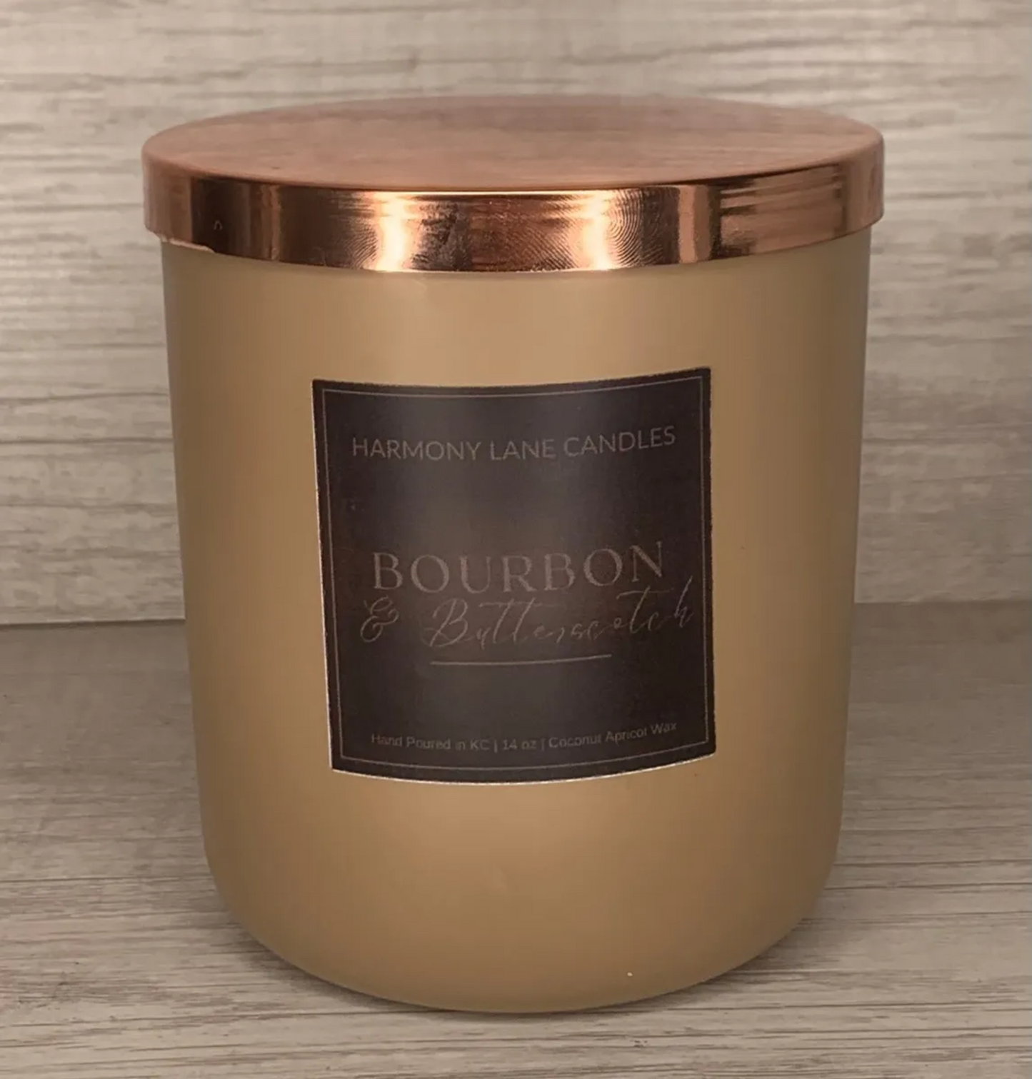 14 oz Lux Bourbon & Butterscotch Scented Candle