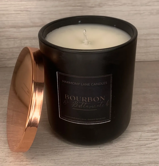 14 oz Lux Bourbon & Butterscotch Scented Candle