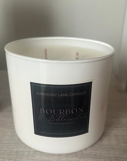 18 oz Bourbon & Butterscotch Scented Candle