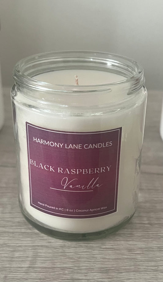 8 oz Black Raspberry Vanilla Scented Candle