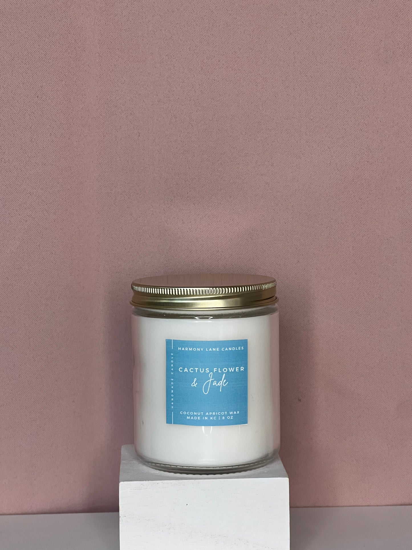 8 oz Cactus Flower and Jade Scented Candle