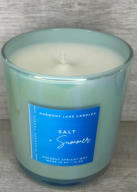 14 oz Lux Salt + Summer Scented Candle