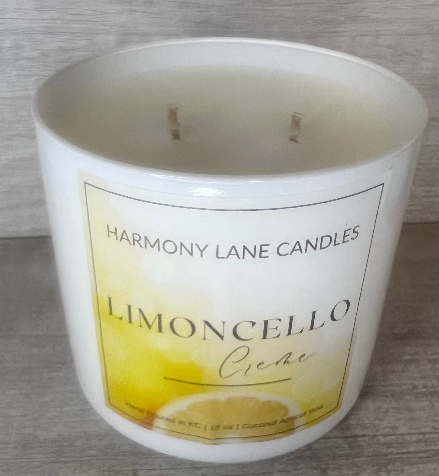 18 oz Limoncello Creme Scented Double Wicked Candle