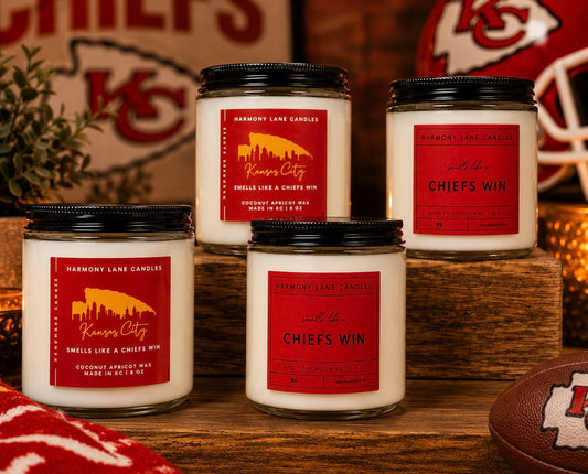 8 oz Chiefs Win Scented Candle - Golden Hour Scented