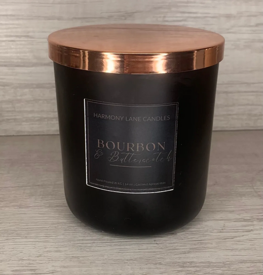 14 oz Lux Bourbon & Butterscotch Scented Candle