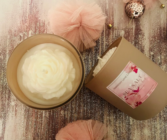 14 oz Lux Sea Salt & Orchid Scented Candle