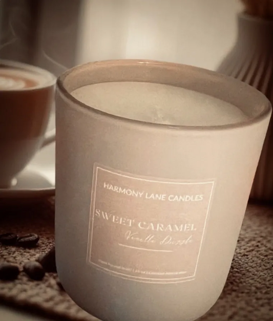 14 oz Lux Sweet Caramel Vanilla Drizzle Scented Candle