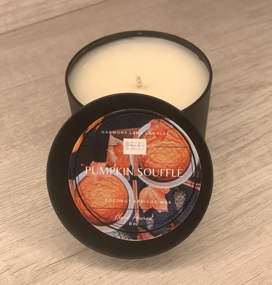 8 oz Pumpkin Souffle Scented Tin Candle