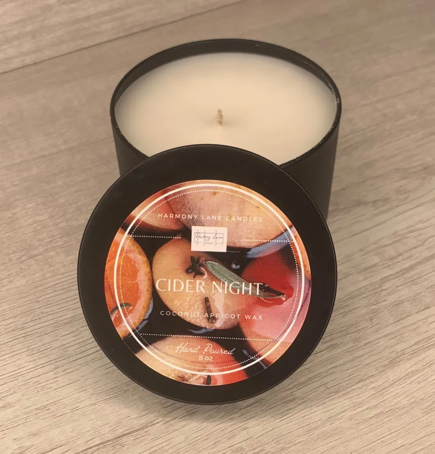 8 oz Cider Night Scented Tin Candle