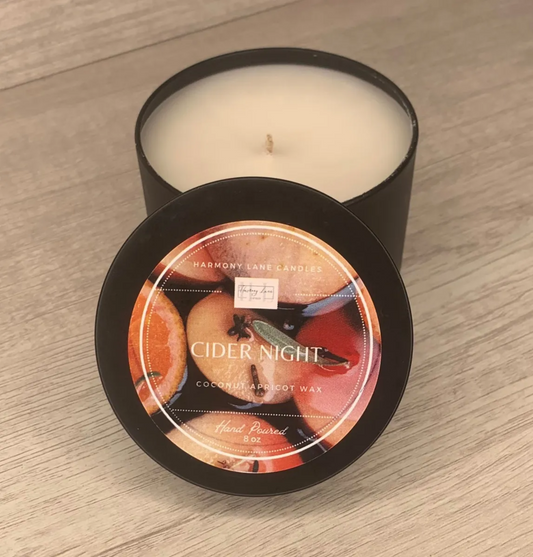 8 oz Cider Night Scented Tin Candle