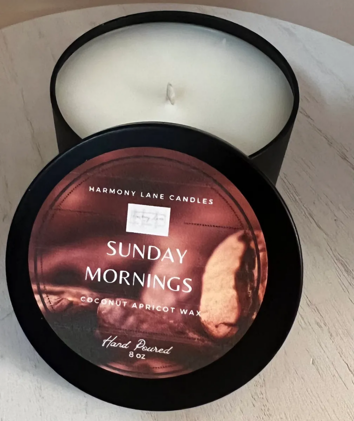 8 oz Sunday Mornings Scented Tin Candle