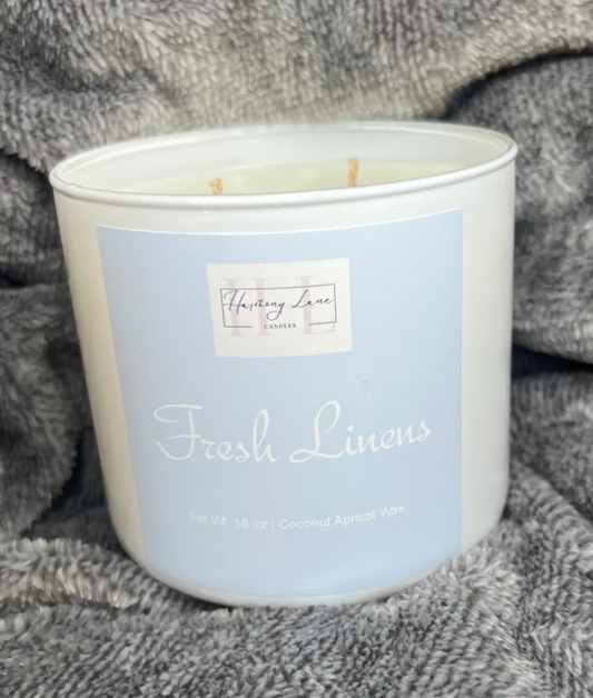 18 oz Fresh Linens Scented Candle