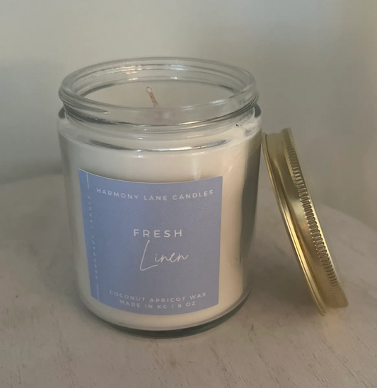 8 oz Fresh Linens Scented Candle
