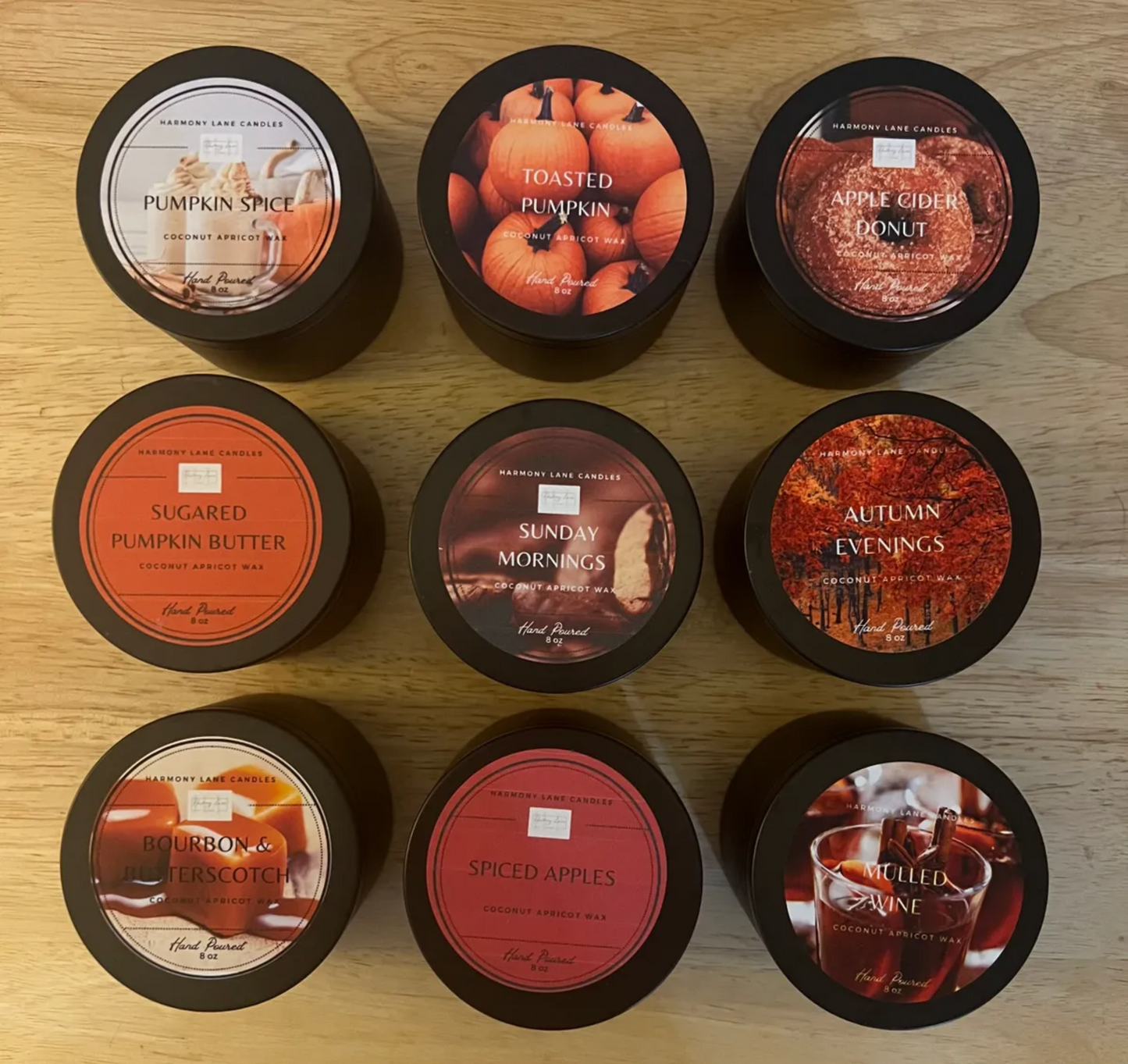 8 oz Orange Cranberry Spice Scented Tin Candle