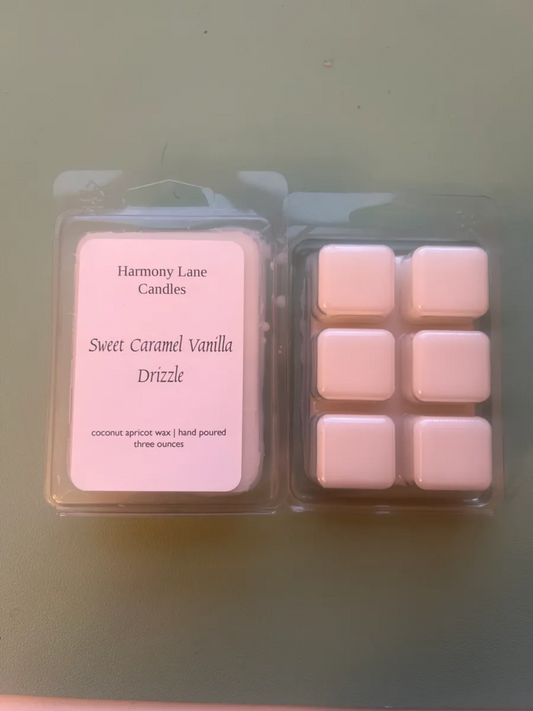 3 oz Sweet Caramel Vanilla Drizzle Scented Wax Melts