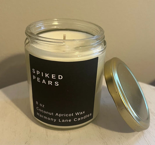 Spiked Pears 8 oz Clear Jar Candle
